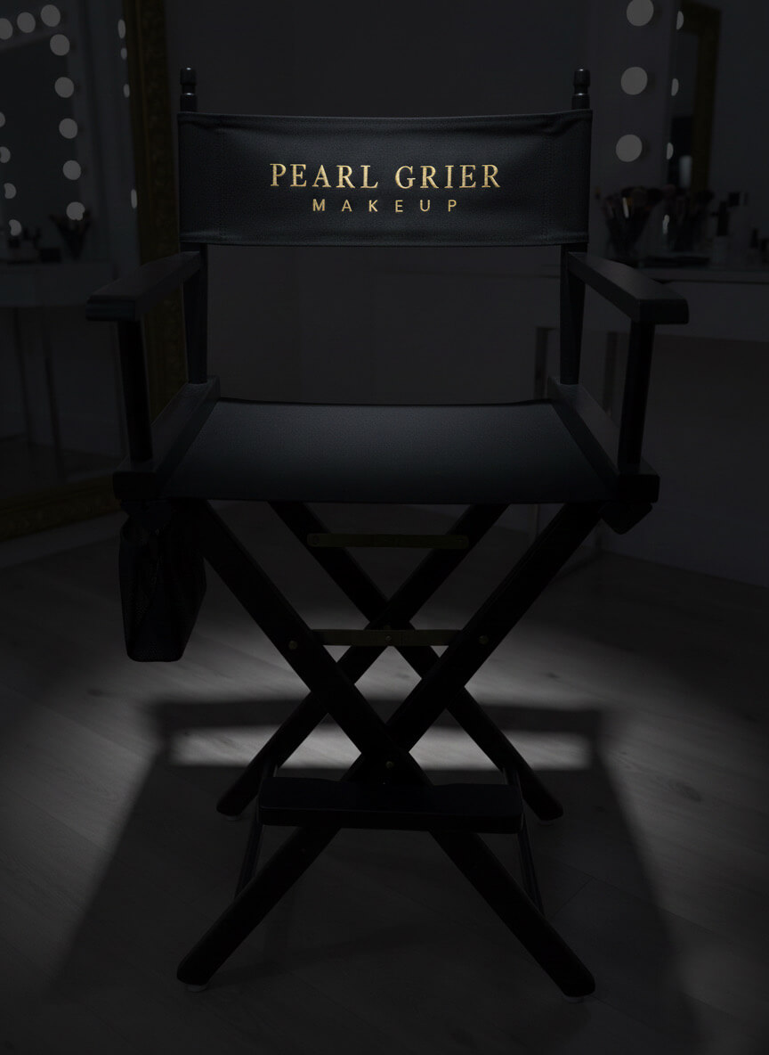 South Florida Makeup artist chair in a dark makeup setting